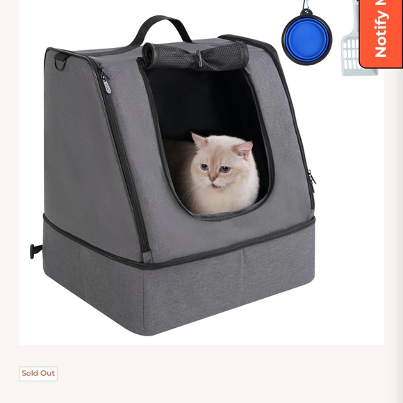 Apollo Walker Cat Travel Litter Box, With Zipper Waterproof Bag. - Picture 1 of 5